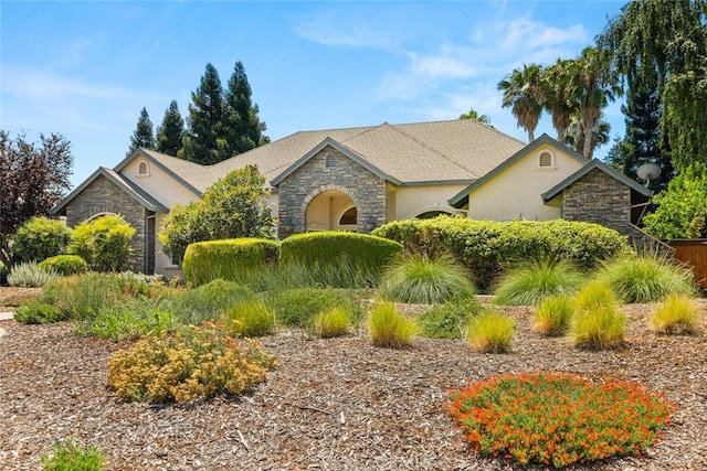 13962 Lindbergh Cir, Chico, CA 95973 - view of front facade with stone siding and stucco siding