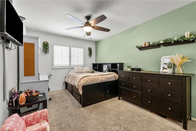 21643 Masterson Ct, Saugus, CA 91350 - bedroom featuring light colored carpet and ceiling fan