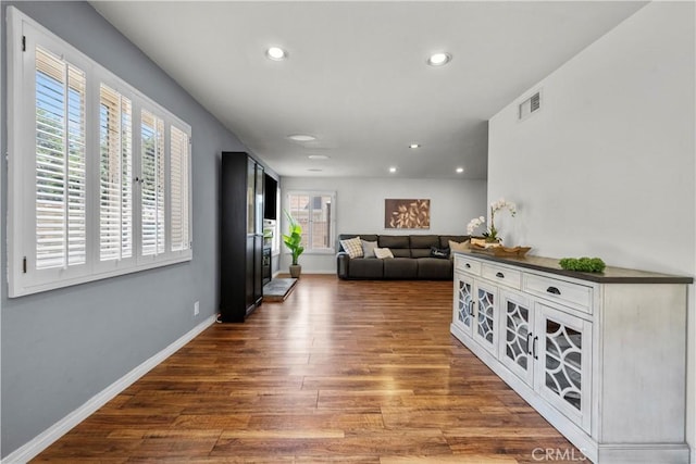 21643 Masterson Ct, Saugus, CA 91350 - hall featuring wood finished floors and recessed lighting