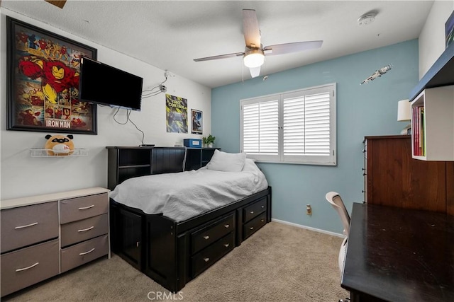 21643 Masterson Ct, Saugus, CA 91350 - bedroom with carpet flooring and a ceiling fan