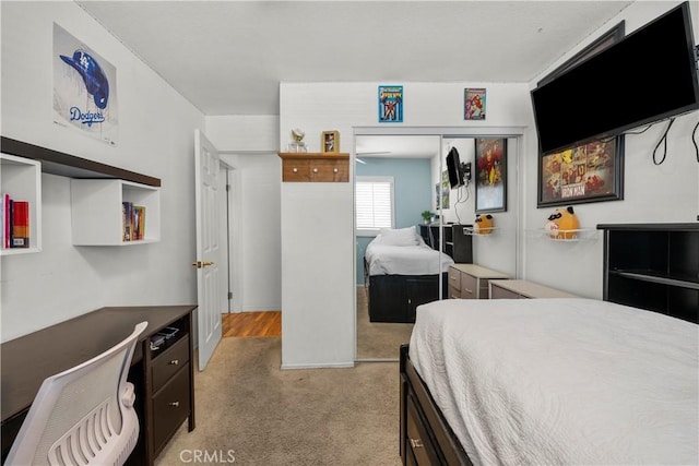 21643 Masterson Ct, Saugus, CA 91350 - bedroom featuring light colored carpet and a closet