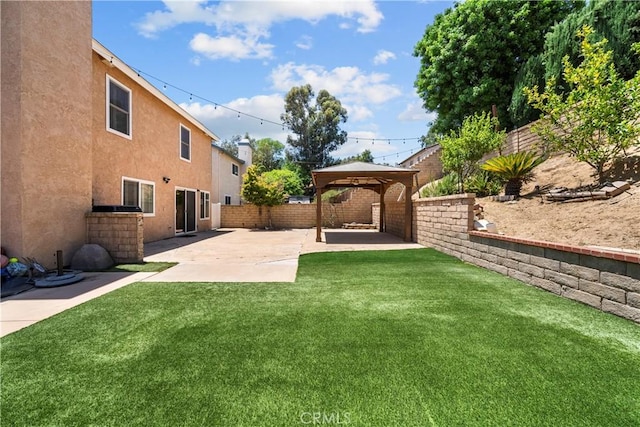 21643 Masterson Ct, Saugus, CA 91350 - fenced backyard with a gazebo and a patio area