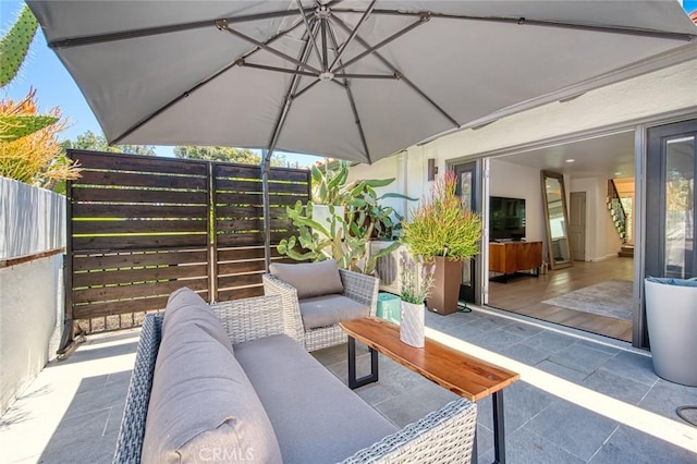 2008 Baja, Newport Beach, CA 92660 - view of patio with an outdoor living space