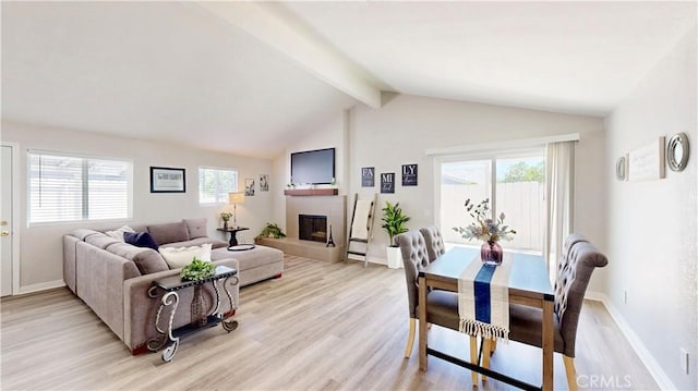 8007 New Salem St, San Diego, CA 92126 - living room featuring light wood finished floors and a large fireplace