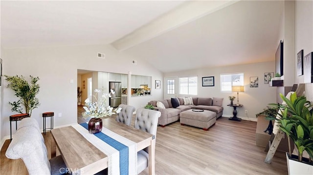 8007 New Salem St, San Diego, CA 92126 - dining space featuring light wood-style flooring and baseboards