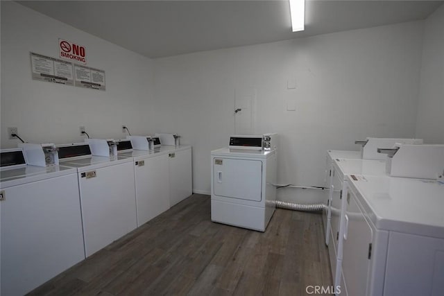 17068 Colima Rd Unit 274, Hacienda Heights, CA 91745 - community laundry room with washing machine and dryer and wood finished floors