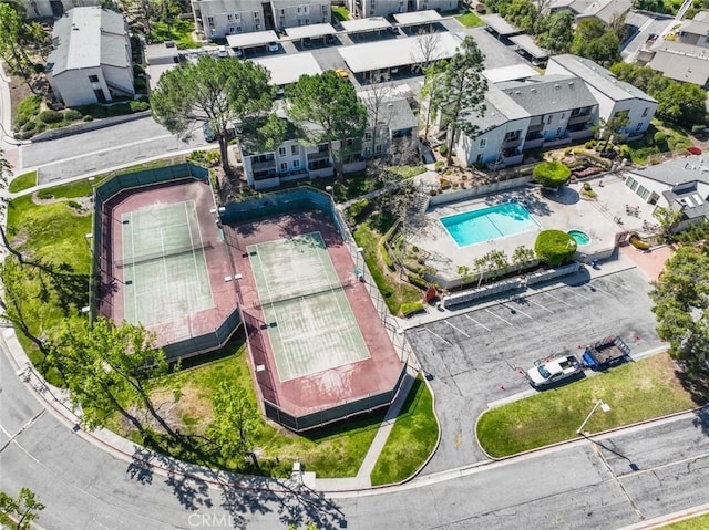 17068 Colima Rd Unit 274, Hacienda Heights, CA 91745 - aerial perspective of suburban area with a pool area