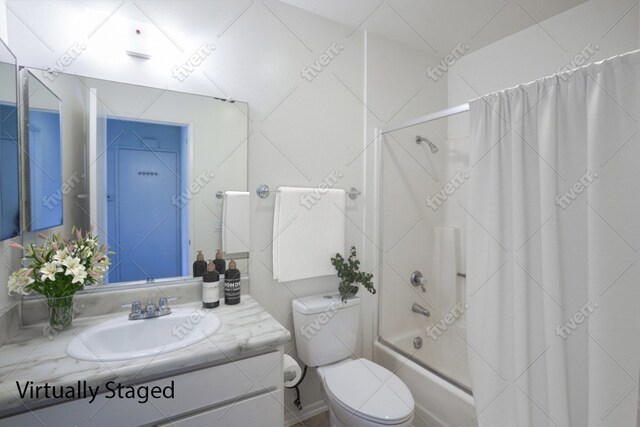 17068 Colima Rd Unit 274, Hacienda Heights, CA 91745 - bathroom featuring shower / bath combo with shower curtain and vanity