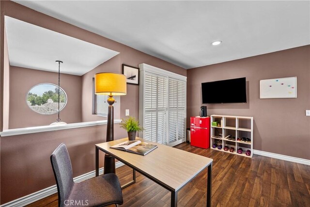 23957 Arroyo Park Dr Unit 146, Valencia, CA 91355 - office featuring wood finished floors and recessed lighting