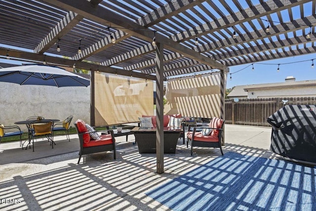 3151 W Hemlock St, Oxnard, CA 93035 - view of patio / terrace featuring an outdoor living space and a pergola