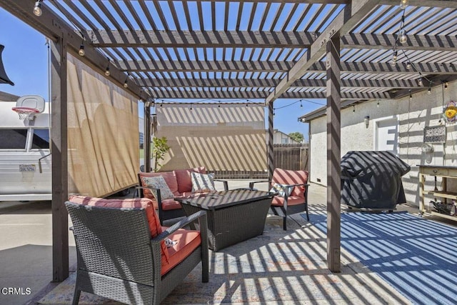 3151 W Hemlock St, Oxnard, CA 93035 - view of patio / terrace featuring outdoor lounge area and a pergola