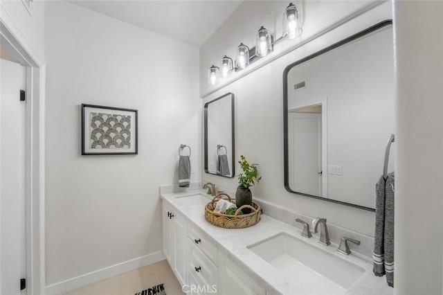 14 Pavona, Newport Coast, CA 92657 - full bathroom featuring double vanity and tile patterned flooring
