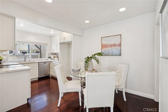 1846 Rosebrook Ln, Rosemead, CA 91770 - dining space with dark wood-type flooring and recessed lighting