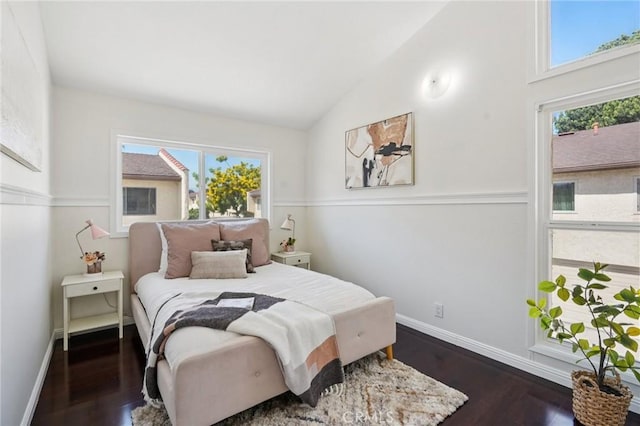 1846 Rosebrook Ln, Rosemead, CA 91770 - bedroom featuring multiple windows, dark wood-type flooring, and lofted ceiling