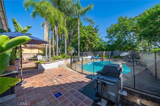 26301 Montarez Cir, Mission Viejo, CA 92691 - view of swimming pool with a fenced backyard, a patio area, and area for grilling