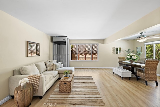 33262 Paseo Molinos, San Juan Capistrano, CA 92675 - living room with light wood-type flooring and a ceiling fan