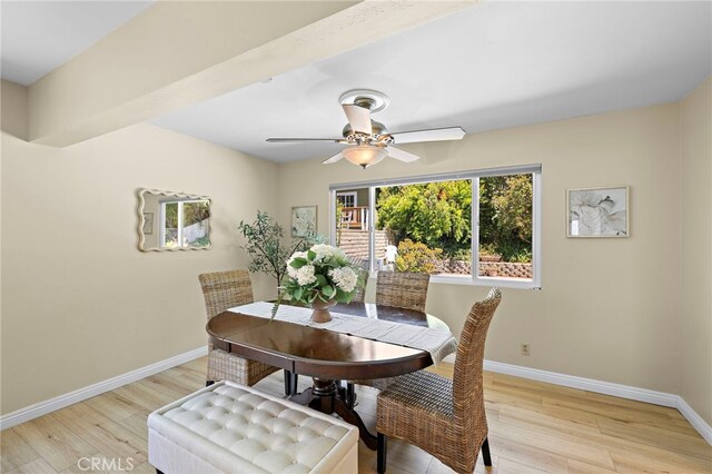 33262 Paseo Molinos, San Juan Capistrano, CA 92675 - dining area featuring light wood-style flooring and ceiling fan