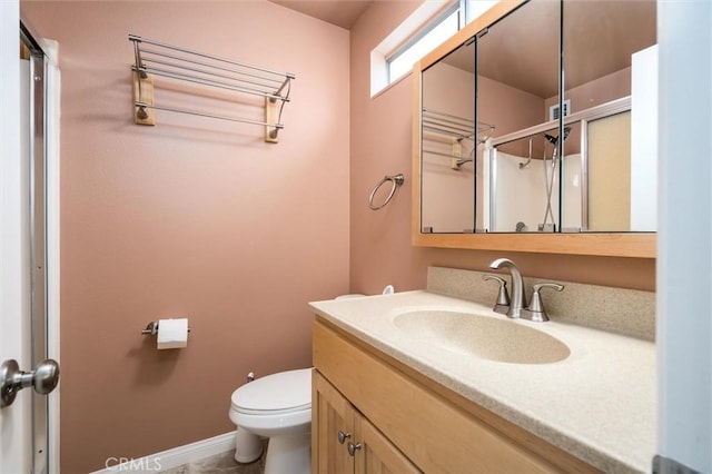 26409 Brandywine Ct, Menifee, CA 92586 - bathroom with vanity and an enclosed shower