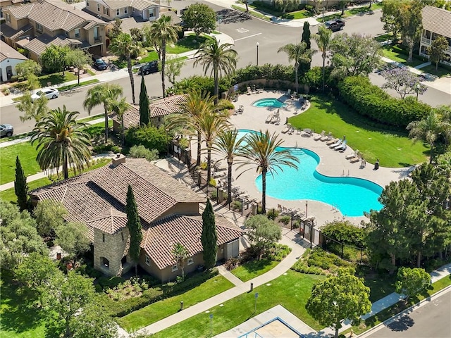 3393 Shadetree Way, Camarillo, CA 93012 - aerial view of a pool