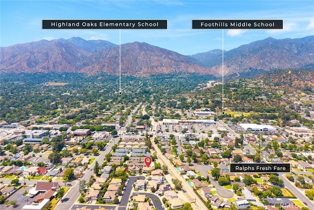 826 Country Oaks Ln, Arcadia, CA 91006 - bird's eye view of a mountain backdrop