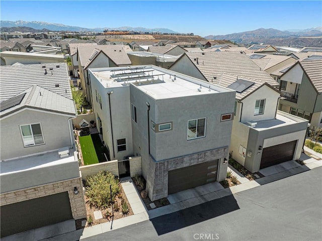 27717 Knoll View Pl, Valencia, CA 91381 - aerial view of residential area featuring a mountain backdrop