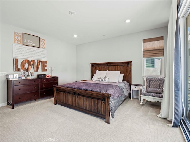 27717 Knoll View Pl, Valencia, CA 91381 - bedroom featuring light carpet and recessed lighting