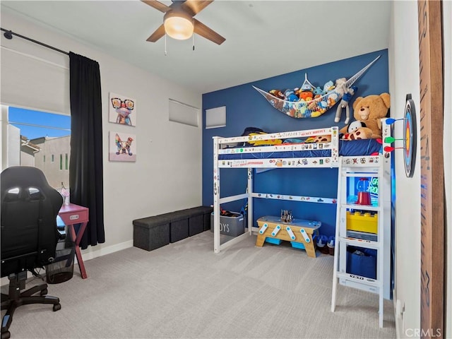 27717 Knoll View Pl, Valencia, CA 91381 - bedroom with carpet and a ceiling fan