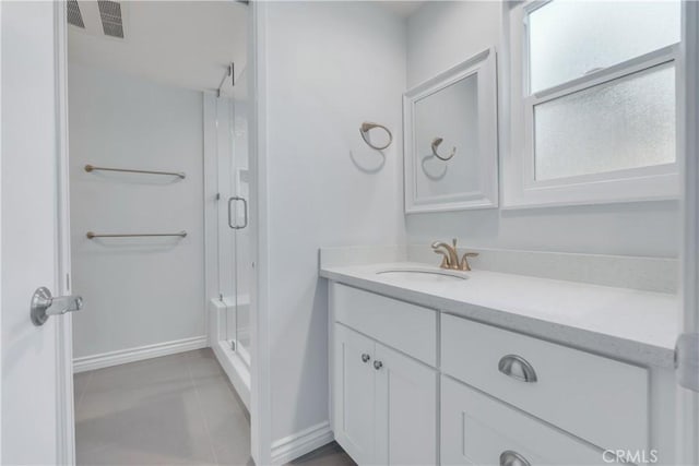 22913 Nadine Cir Unit A, Torrance, CA 90505 - full bathroom featuring a stall shower, vanity, and tile patterned floors