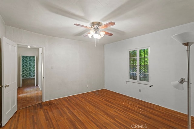 733 W 24th St, San Bernardino, CA 92405 - unfurnished room featuring wood finished floors and a ceiling fan