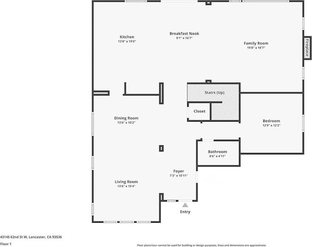 43145 62nd St W, Lancaster, CA 93536 - view of floor plan / room layout
