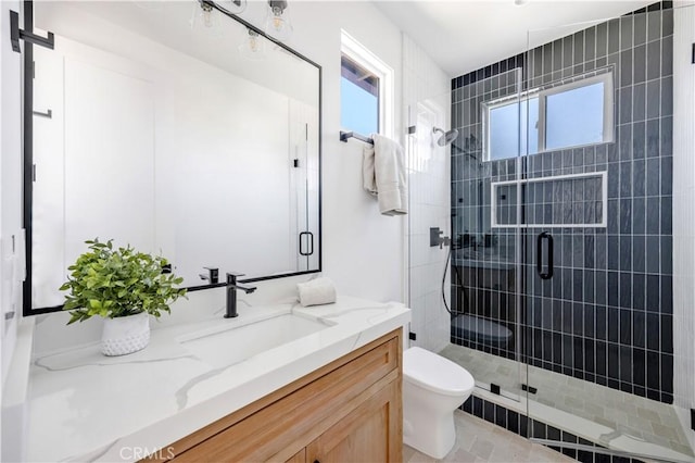 2102 Marshallfield Ln Unit B, Redondo Beach, CA 90278 - full bathroom featuring plenty of natural light, vanity, and a stall shower