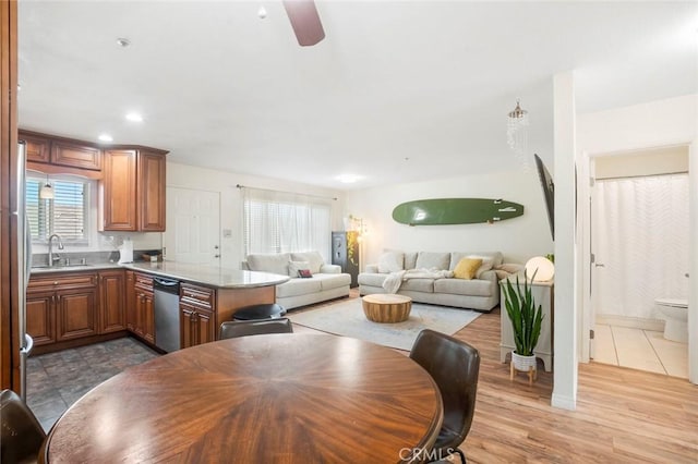 631 7th St Unit 11, Imperial Beach, CA 91932 - dining space featuring ceiling fan and recessed lighting