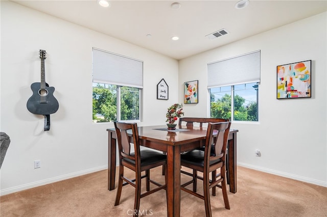 797 Plum Ln, Pomona, CA 91767 - dining space featuring healthy amount of natural light, light carpet, and recessed lighting