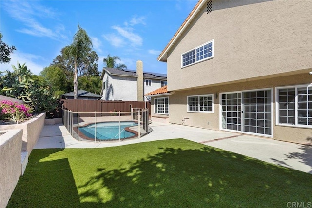 9858 Via Caceres, San Diego, CA 92129 - view of swimming pool with a fenced backyard and a patio area