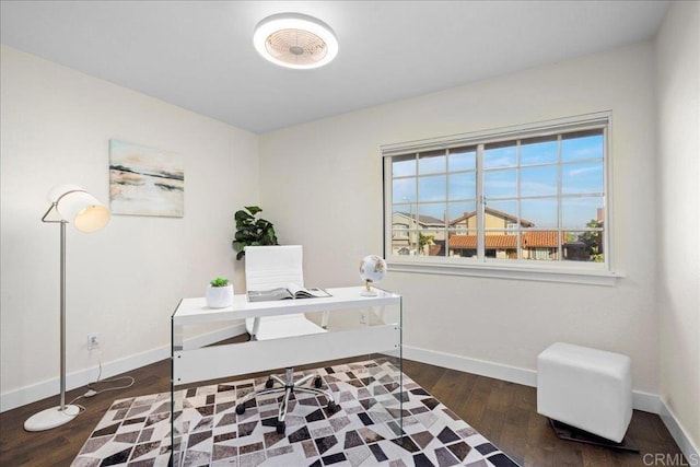 9858 Via Caceres, San Diego, CA 92129 - office featuring wood finished floors and baseboards