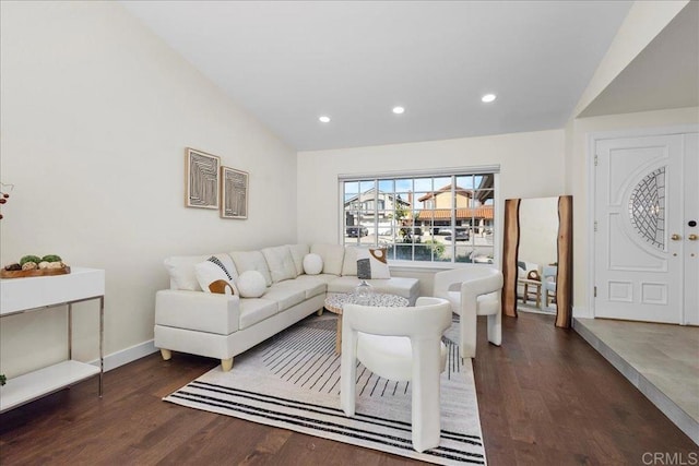 9858 Via Caceres, San Diego, CA 92129 - living area featuring wood finished floors and recessed lighting