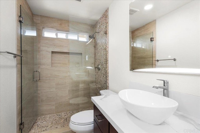 9858 Via Caceres, San Diego, CA 92129 - bathroom with a stall shower and vanity