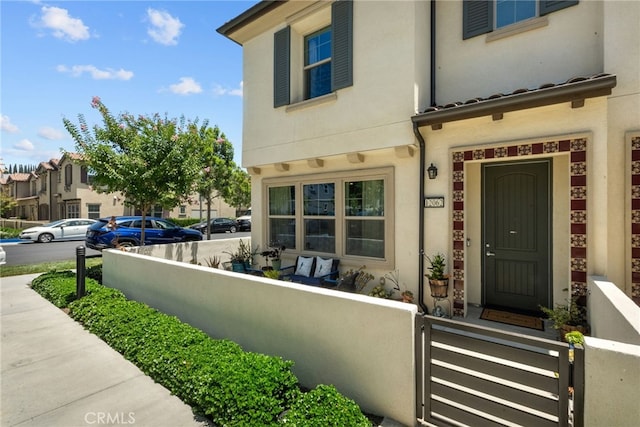12062 Turnleaf Ave, Whittier, CA 90602 - doorway to property with stucco siding