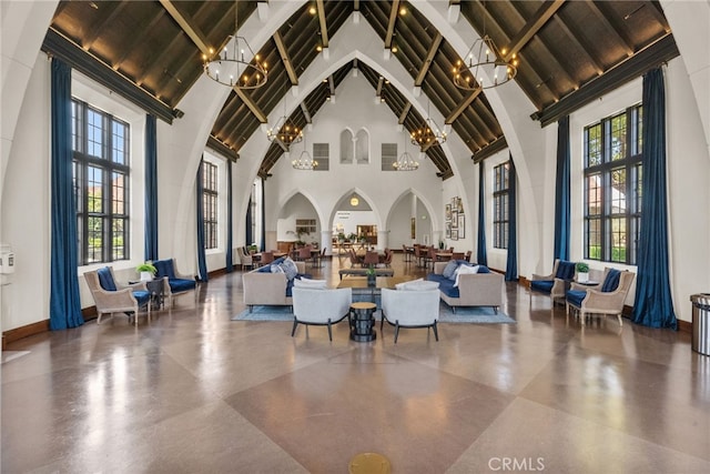 12062 Turnleaf Ave, Whittier, CA 90602 - building lobby featuring high vaulted ceiling and beam ceiling