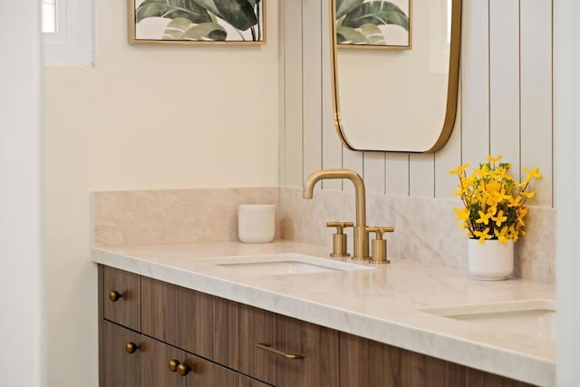 835 Cathy Ln, Cardiff By The Sea, CA 92007 - bathroom featuring double vanity and backsplash