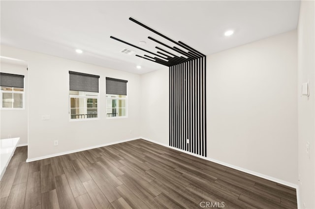 40497 Melrose Dr, Temecula, CA 92591 - spare room with wood finished floors and recessed lighting