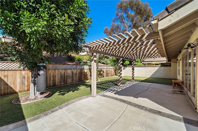 7543 E Twinleaf Trl, Orange, CA 92869 - fenced backyard featuring a pergola and a patio