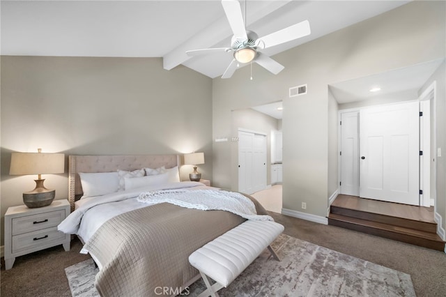 7543 E Twinleaf Trl, Orange, CA 92869 - bedroom with carpet flooring, ceiling fan, and a closet