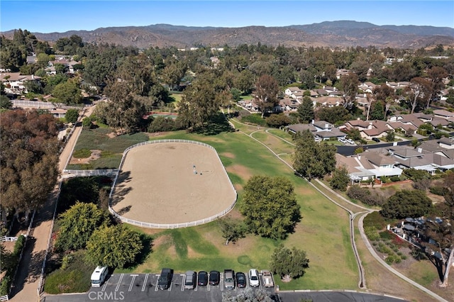 7543 E Twinleaf Trl, Orange, CA 92869 - aerial overview of property's location with a mountain backdrop