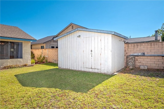 12356 Thistle Dr, Rancho Cucamonga, CA 91739 - view of shed with a fenced backyard