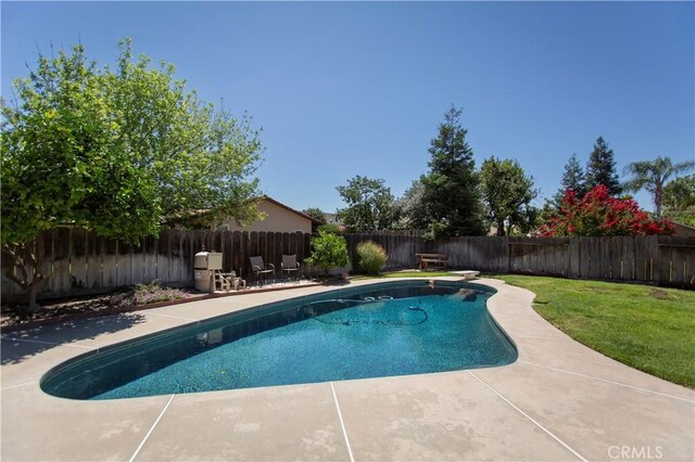3360 Vanderbilt Ave, Turlock, CA 95382 - view of swimming pool featuring a fenced backyard and a patio
