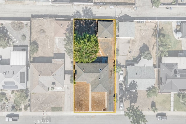 1906 Cloverdale Dr, Pomona, CA 91767 - aerial perspective of suburban area with property boundaries highlighted