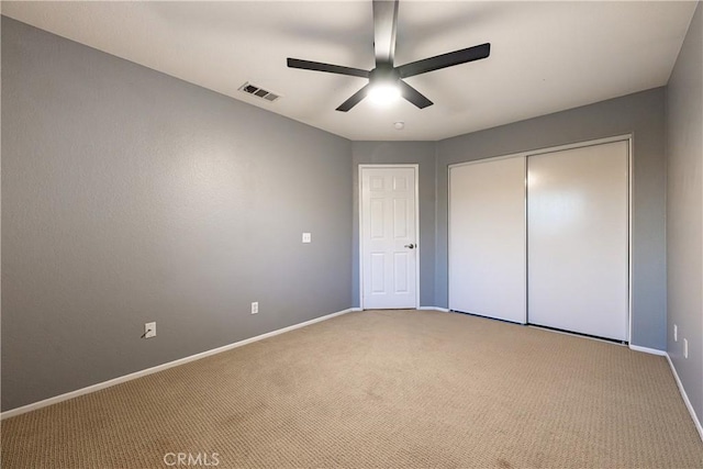 35467 Meadow Park Cir, Wildomar, CA 92595 - unfurnished bedroom featuring carpet, a closet, and ceiling fan