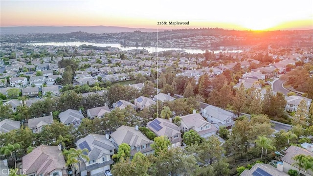 22681 Maplewood, Mission Viejo, CA 92692 - aerial perspective of suburban area featuring a large body of water
