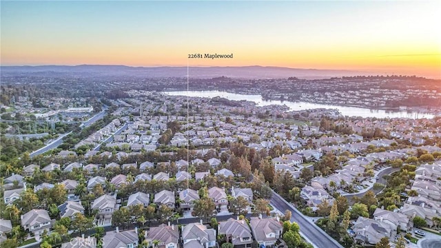 22681 Maplewood, Mission Viejo, CA 92692 - aerial view of property's location with nearby suburban area and a nearby body of water
